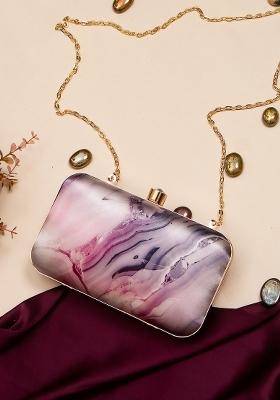 Women Printed Box Clutch