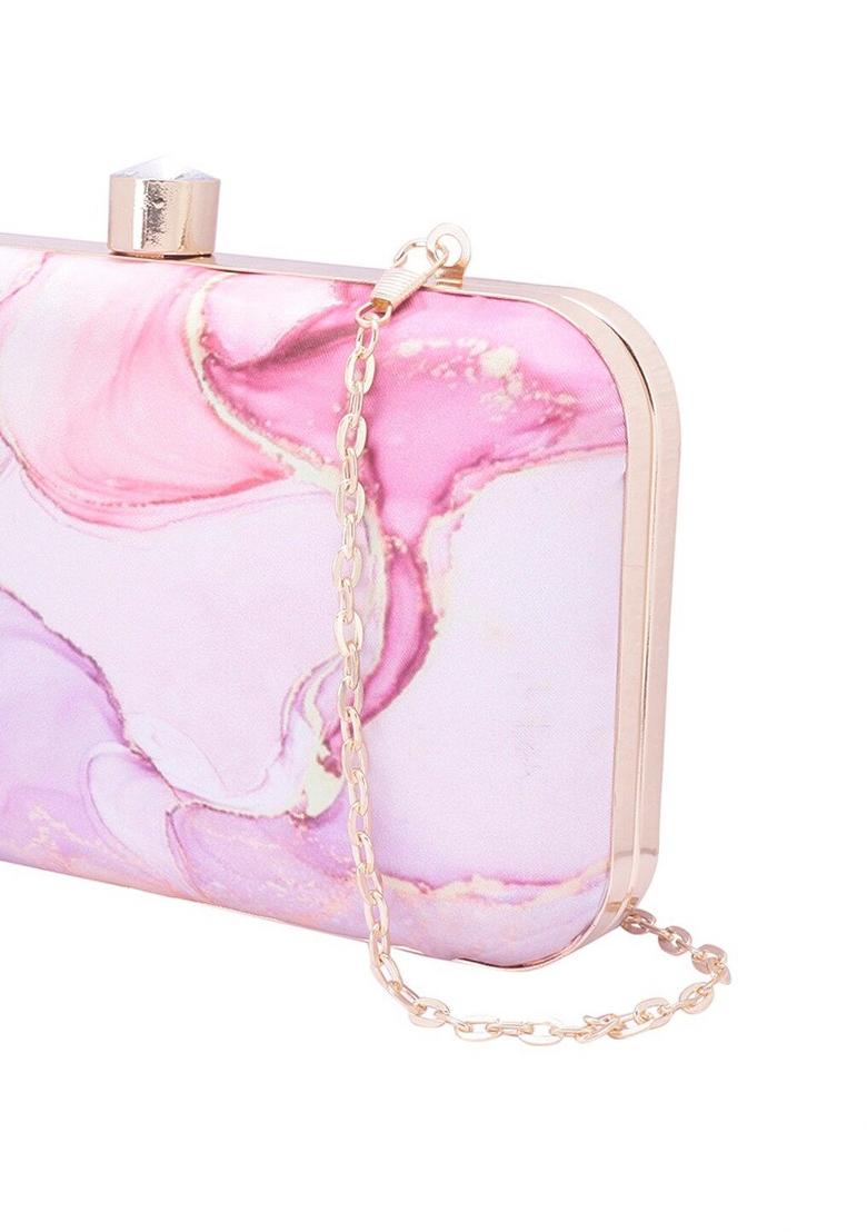 Women Printed Box Clutch