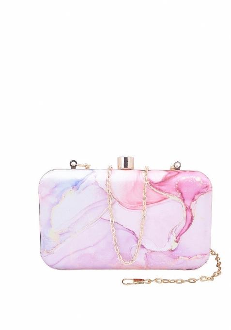 Women Printed Box Clutch