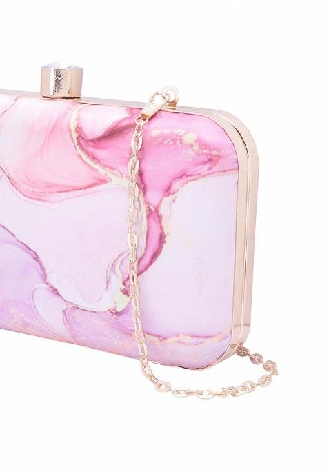 Women Printed Box Clutch