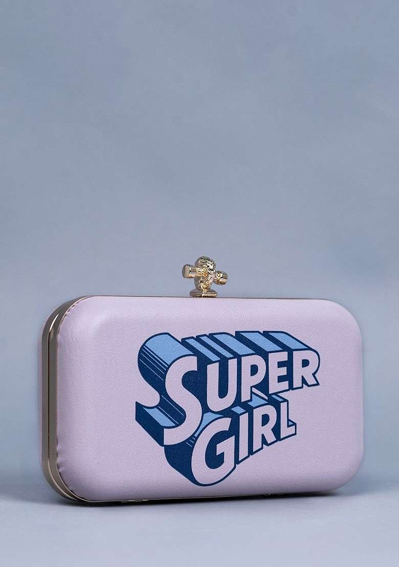 Pink Printed Satin Clutches - Indya