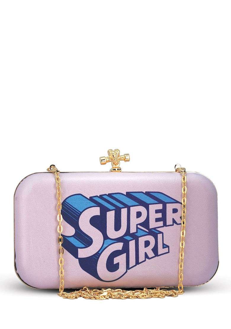 Pink Printed Satin Clutches - Indya