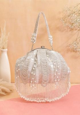 Silver Woven Bags