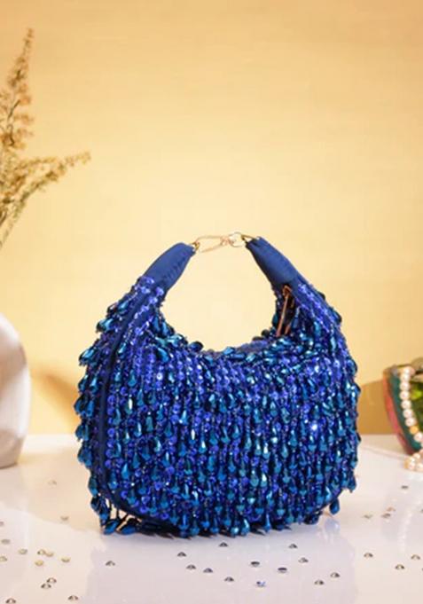 Blue Woven Bags