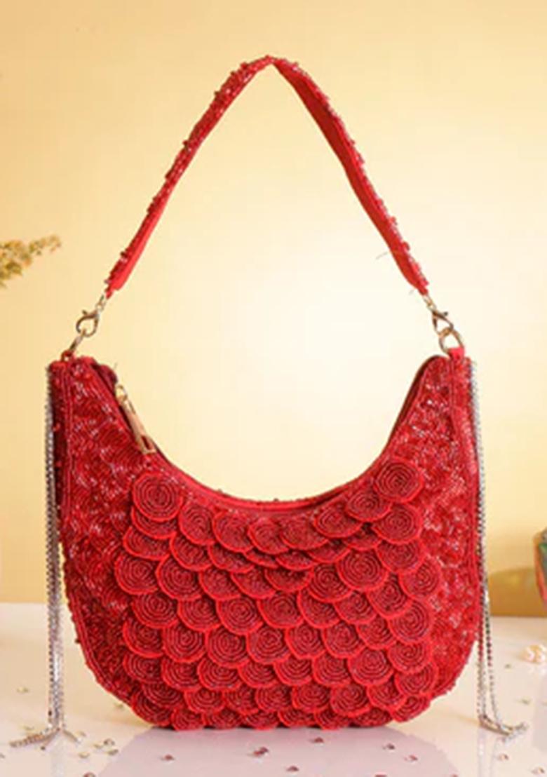 Red Woven Bags - Indya