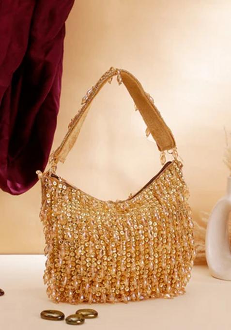 Golden Woven Bags
