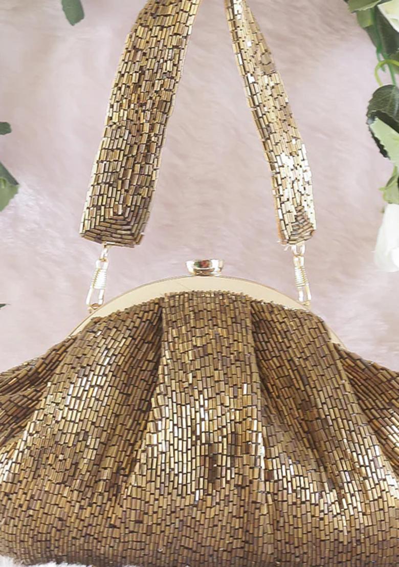 Copper Woven Bags - Indya