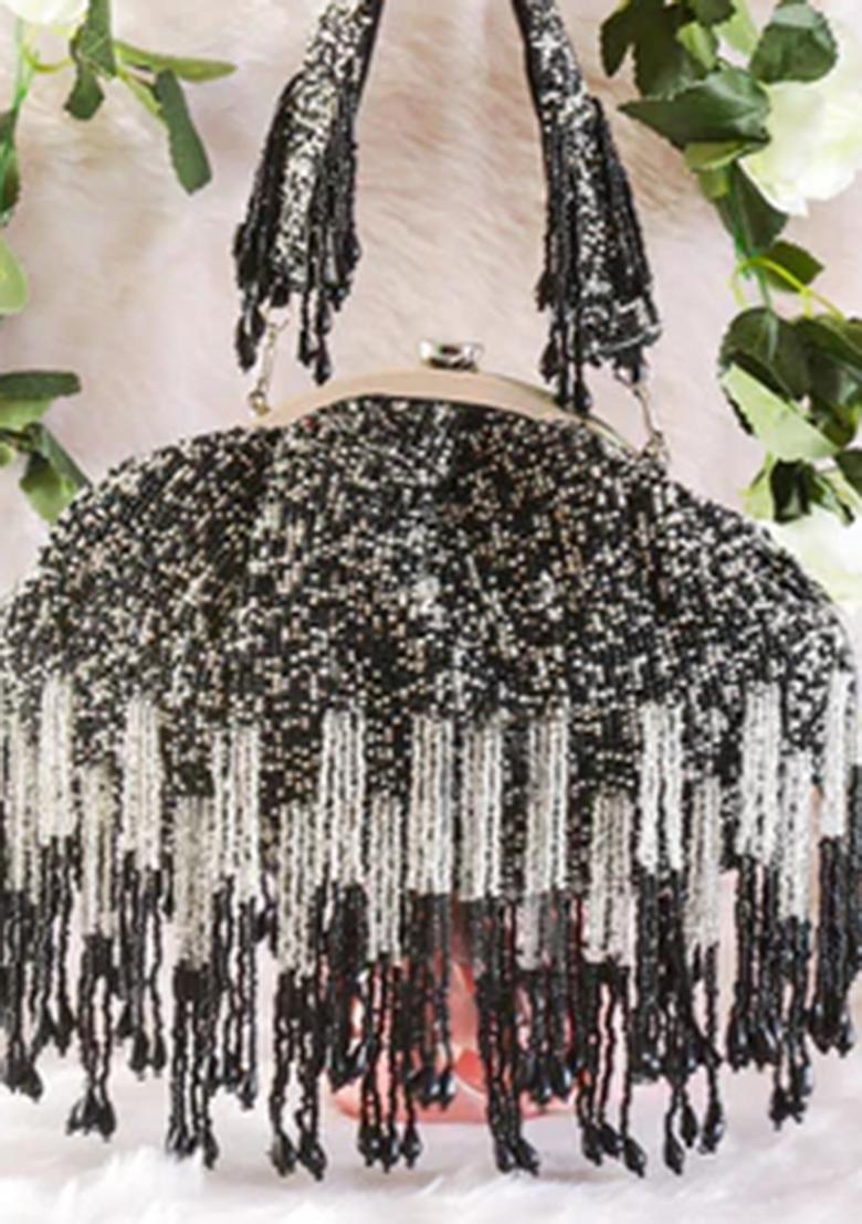 Black Woven Bags - Indya