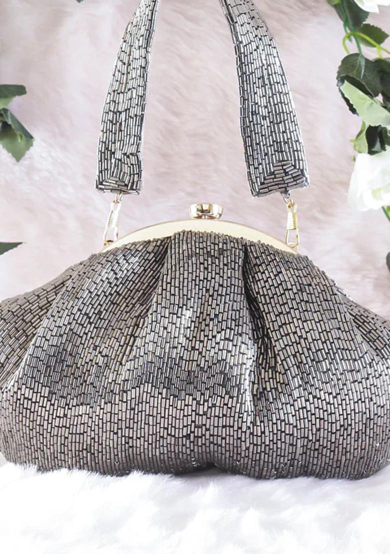 Grey Woven Bags - Indya