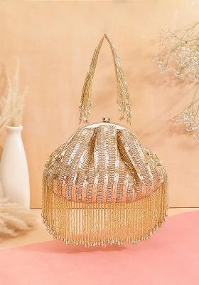 Golden Woven Bags