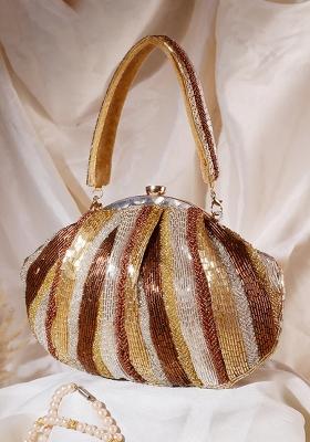 Golden Woven Bags