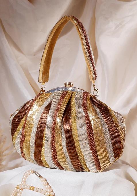 Golden Woven Bags