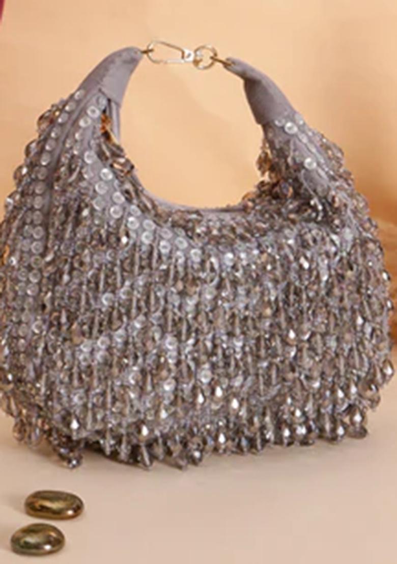 Grey Woven Bags - Indya