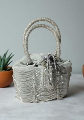 Grey Woven Bags