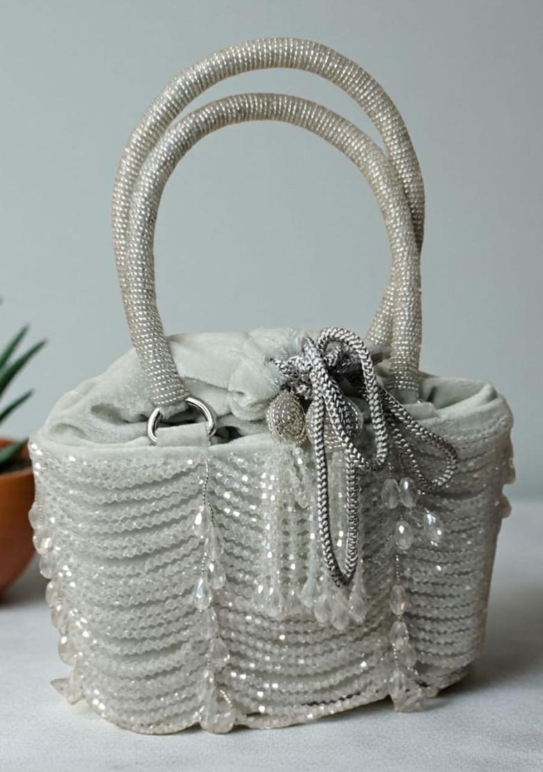 Grey Woven Bags - Indya