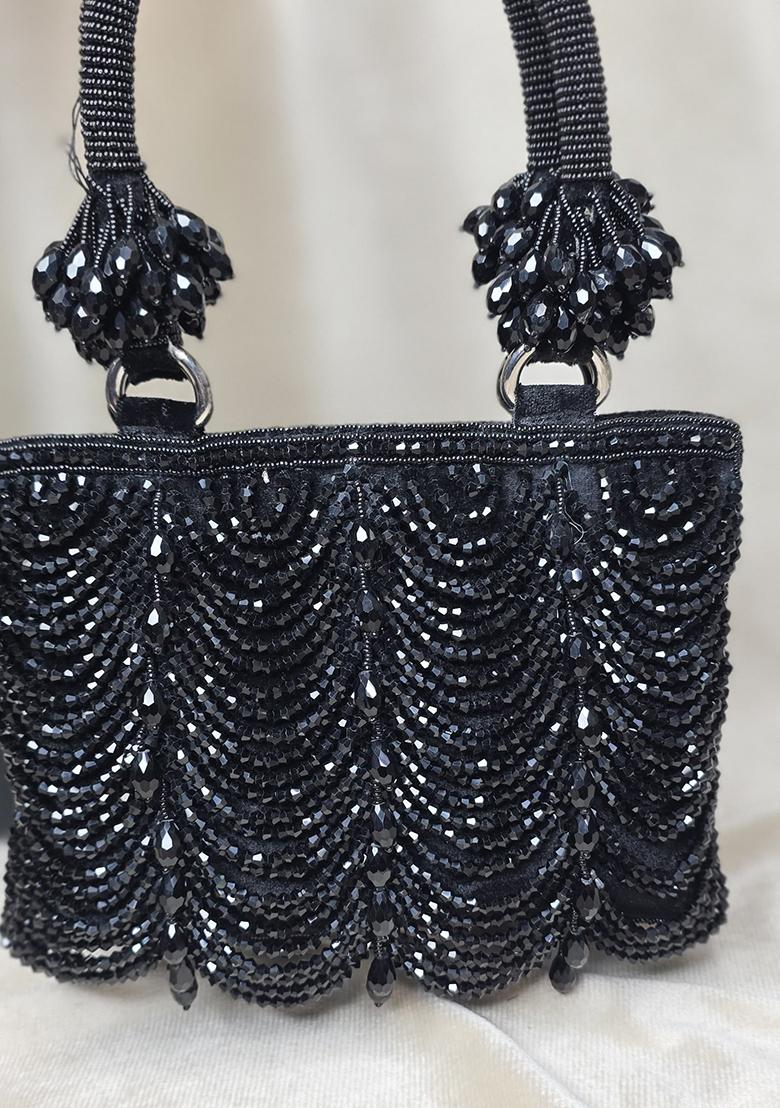 Black Woven Bags - Indya