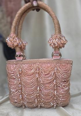 Pink Woven Bags