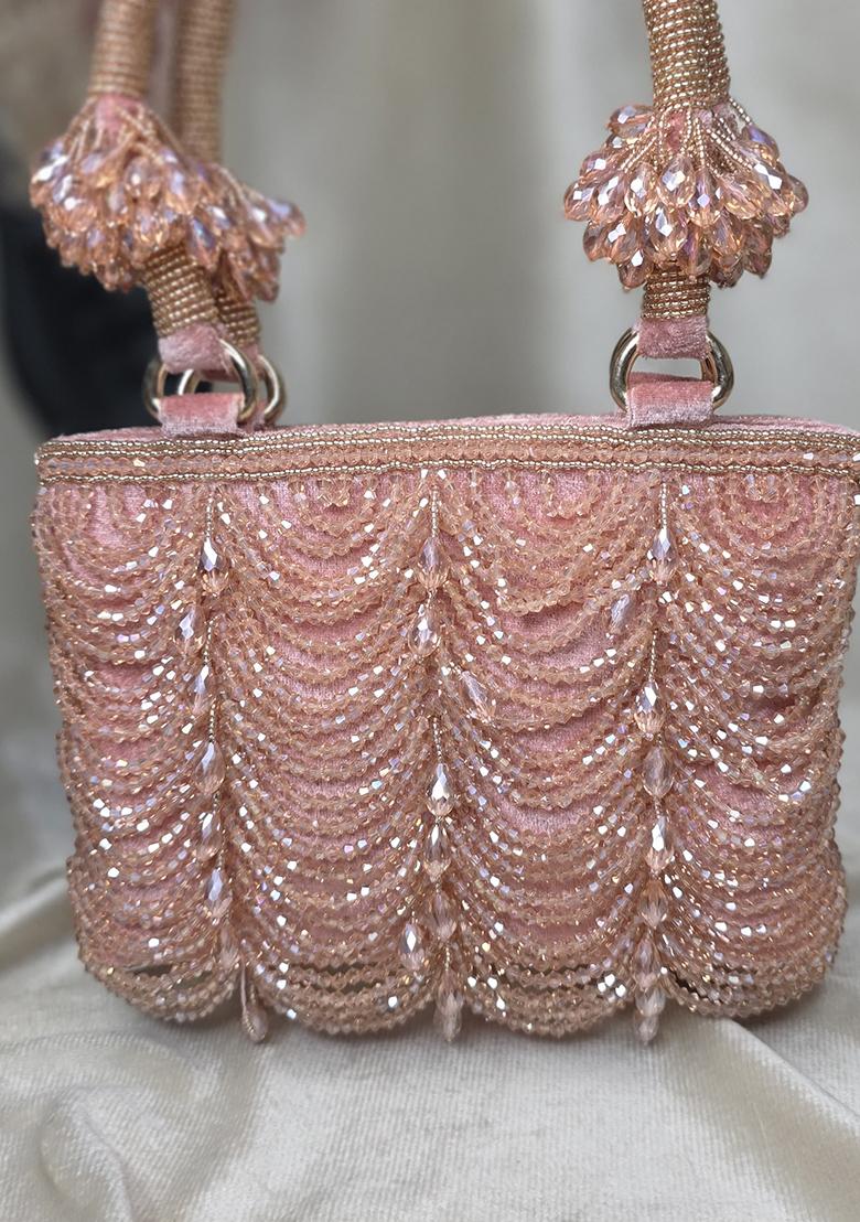 Pink Woven Bags - Indya