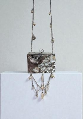Silver Woven Bags