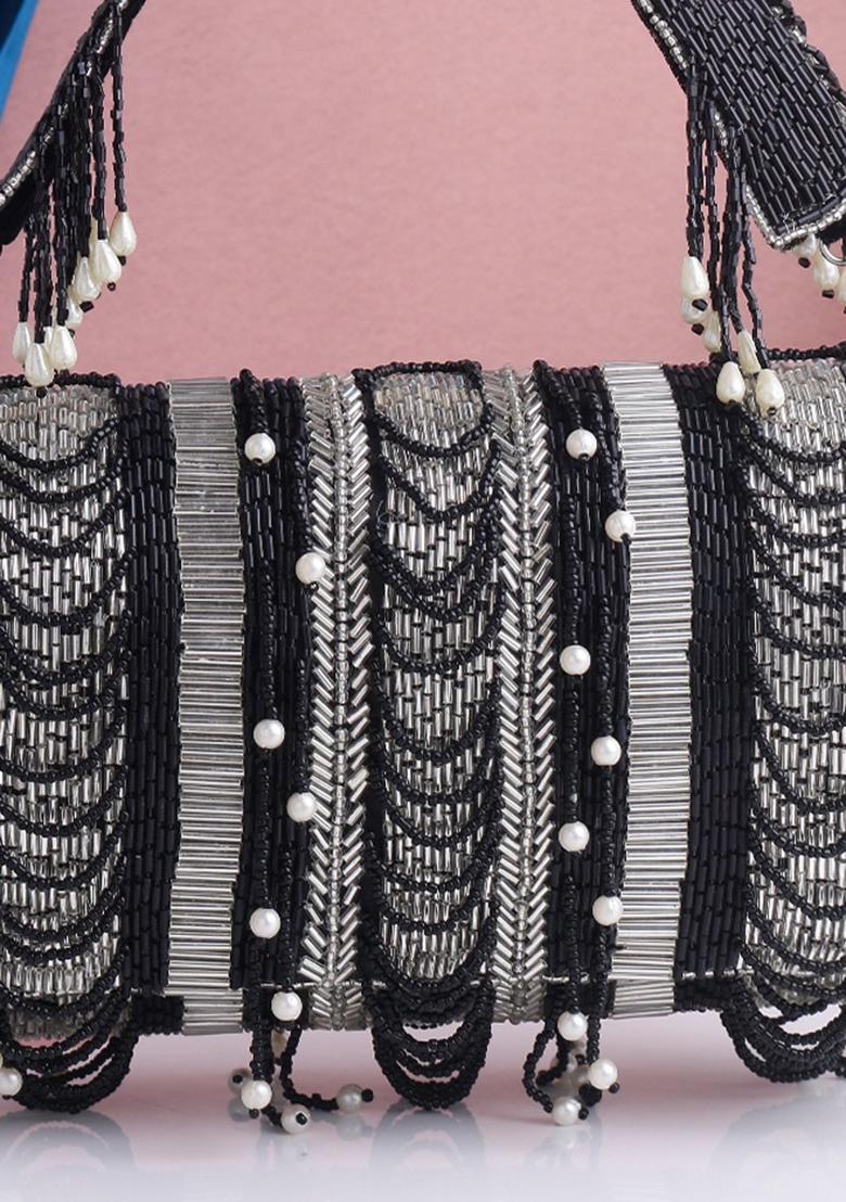 Grey Woven Bags - Indya