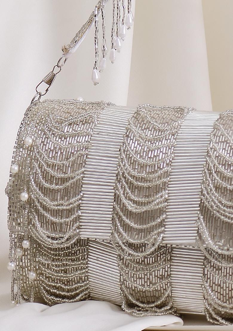 White Woven Bags - Indya