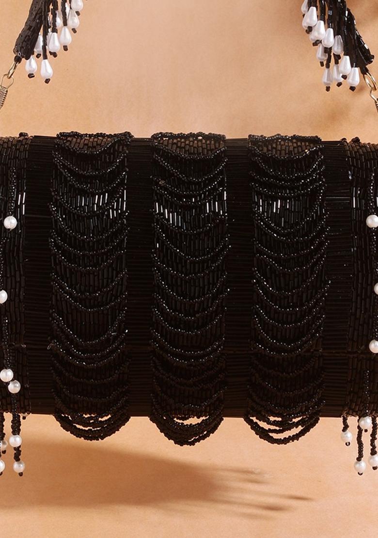 Black Woven Bags - Indya