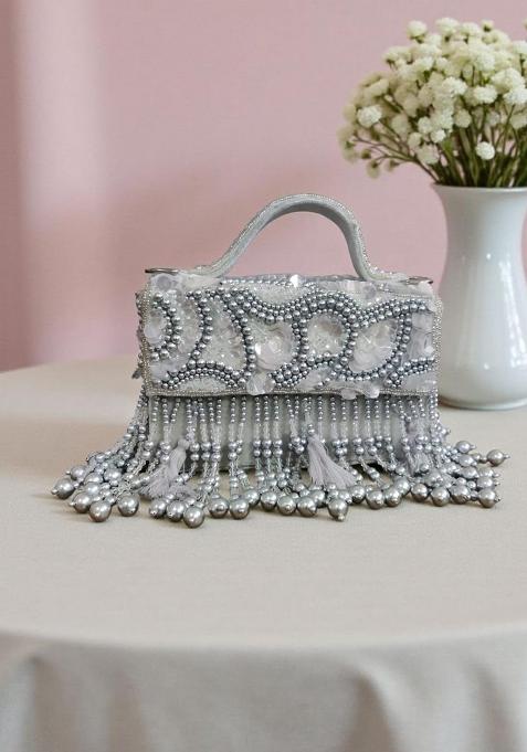 Silver Woven Bags