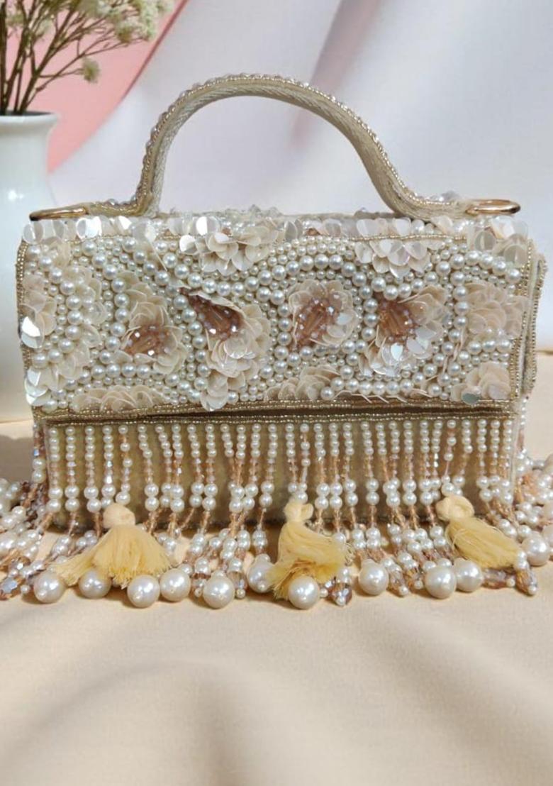 Golden Woven Bags - Indya