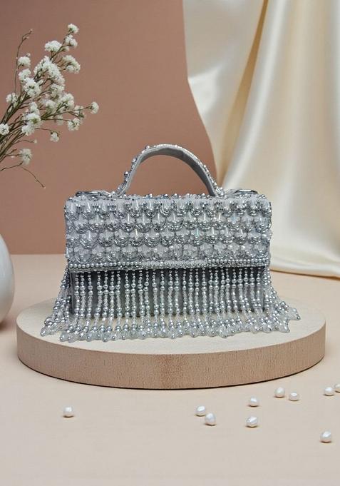 Silver Woven Bags