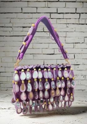 Purple Woven Bags