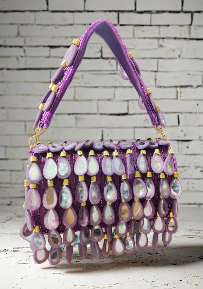 Purple Woven Bags - Indya
