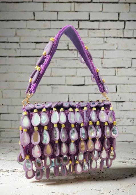 Purple Woven Bags