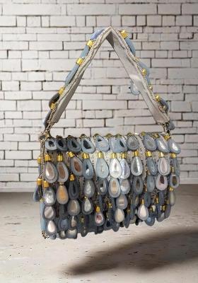 Grey Woven Bags