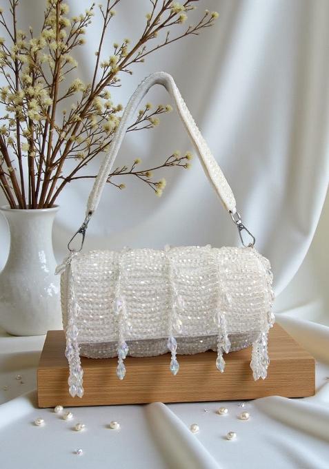 White Woven Bags
