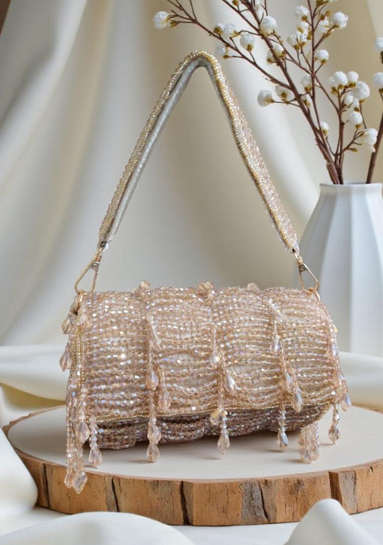 Golden Woven Bags - Indya