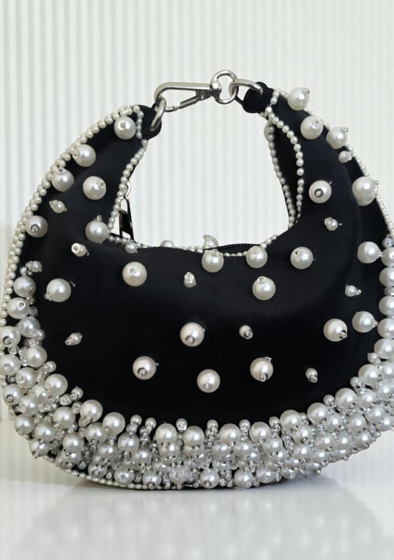 Black Woven Bags - Indya