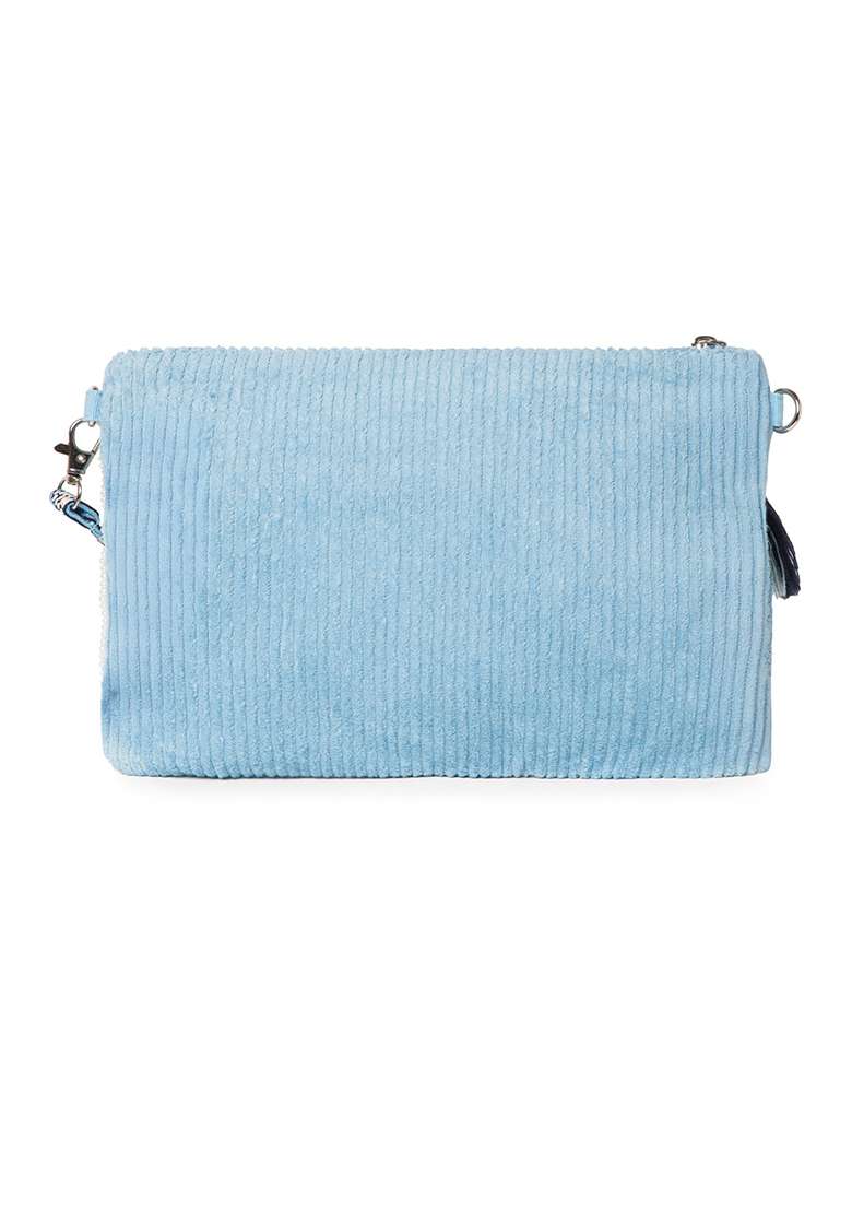 Multicolor Floral Sequined Corduroy Sling Bag - Indya