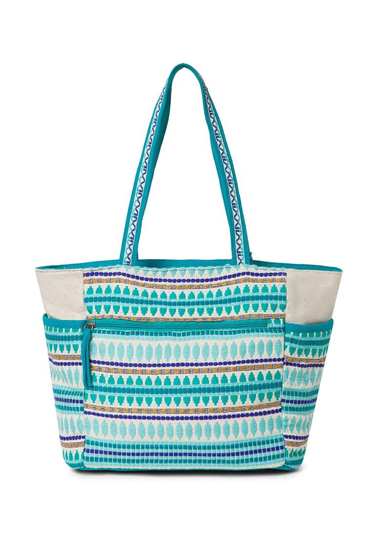 Multicolor Embellished Acrylic Tote Bag - Indya