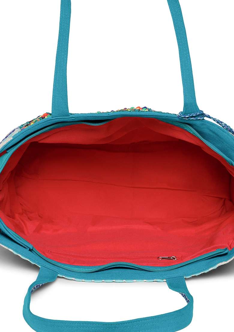 Multicolor Embellished Acrylic Tote Bag - Indya