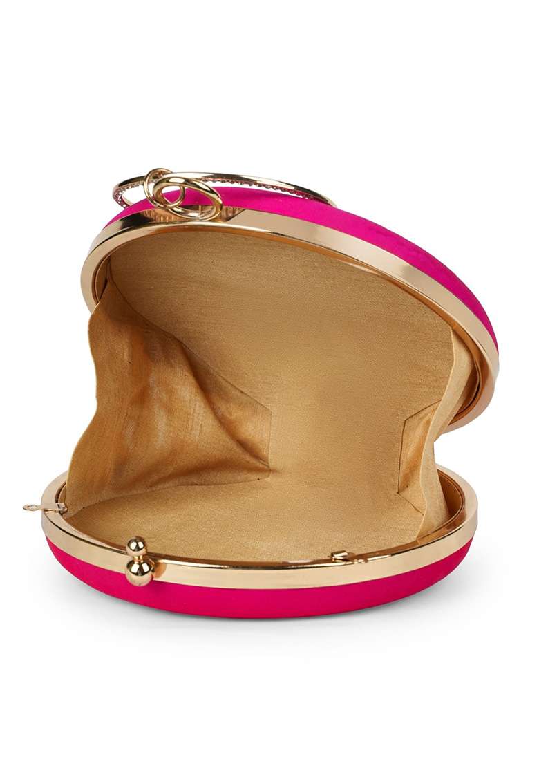 Multicolor Embellished Silk Clutch - Indya