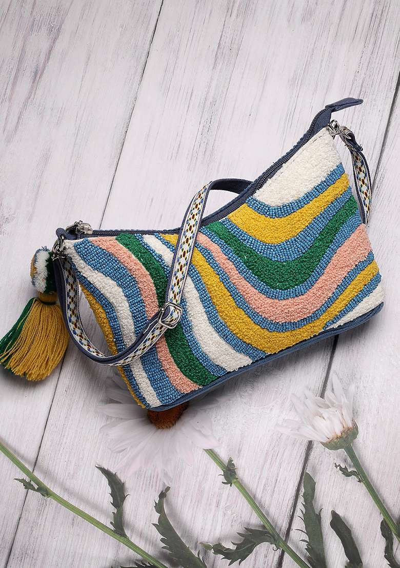 Multicolor Abstract Acrylic Sling Bag - Indya
