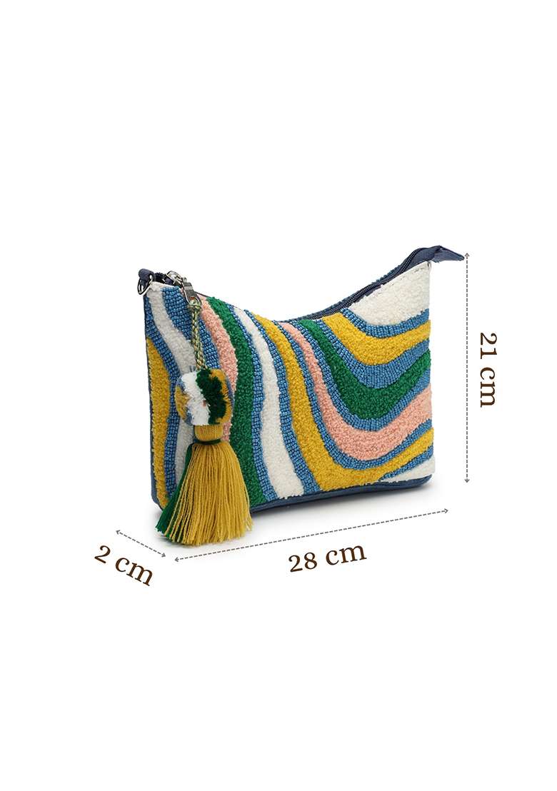 Multicolor Abstract Acrylic Sling Bag - Indya