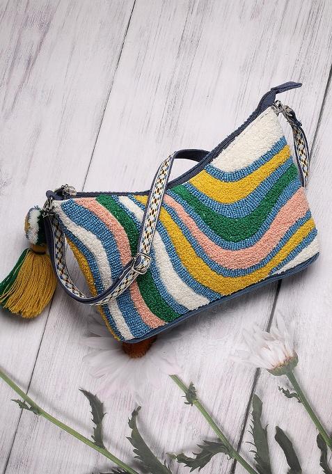 Multicolor Abstract Acrylic Sling Bag