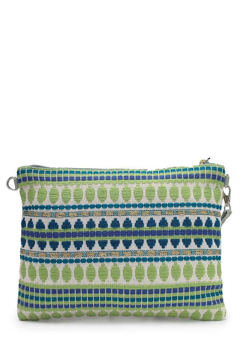 Multicolor Embroidery Cotton Sling Bag - Indya