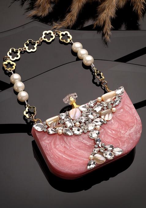 Multicolor Abstract Resin Clutch