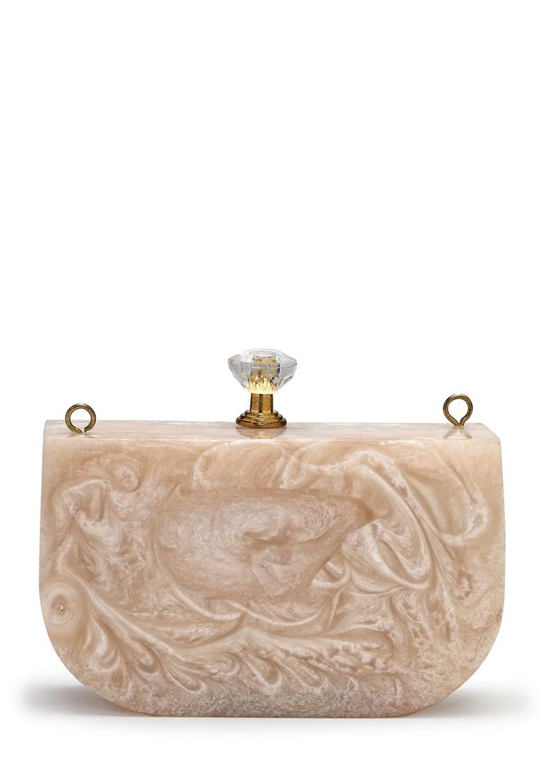 Multicolor Embellished Resin Clutch - Indya