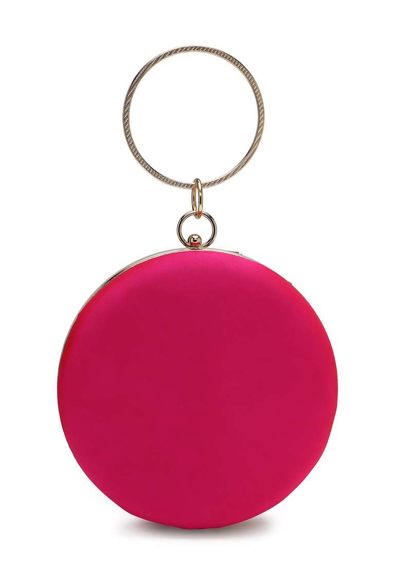 Multicolor Embellished Silk Clutch - Indya