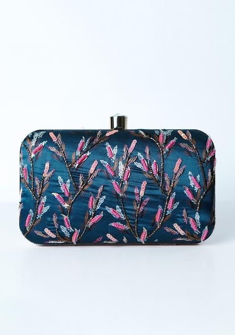Turquoise Silk Sling Bag