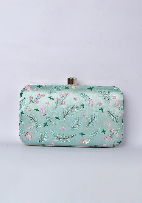 Sea Green Silk Sling Bag