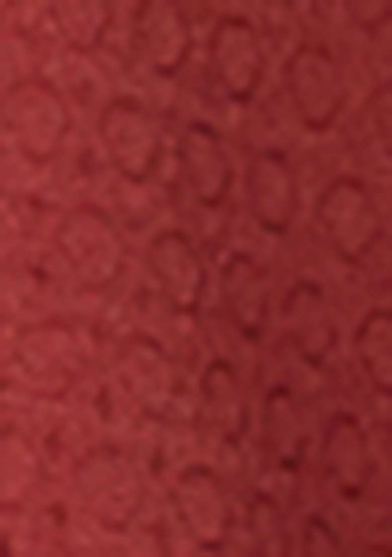 Red Embroidered Silk Kurta With Churidar Pants - Indya